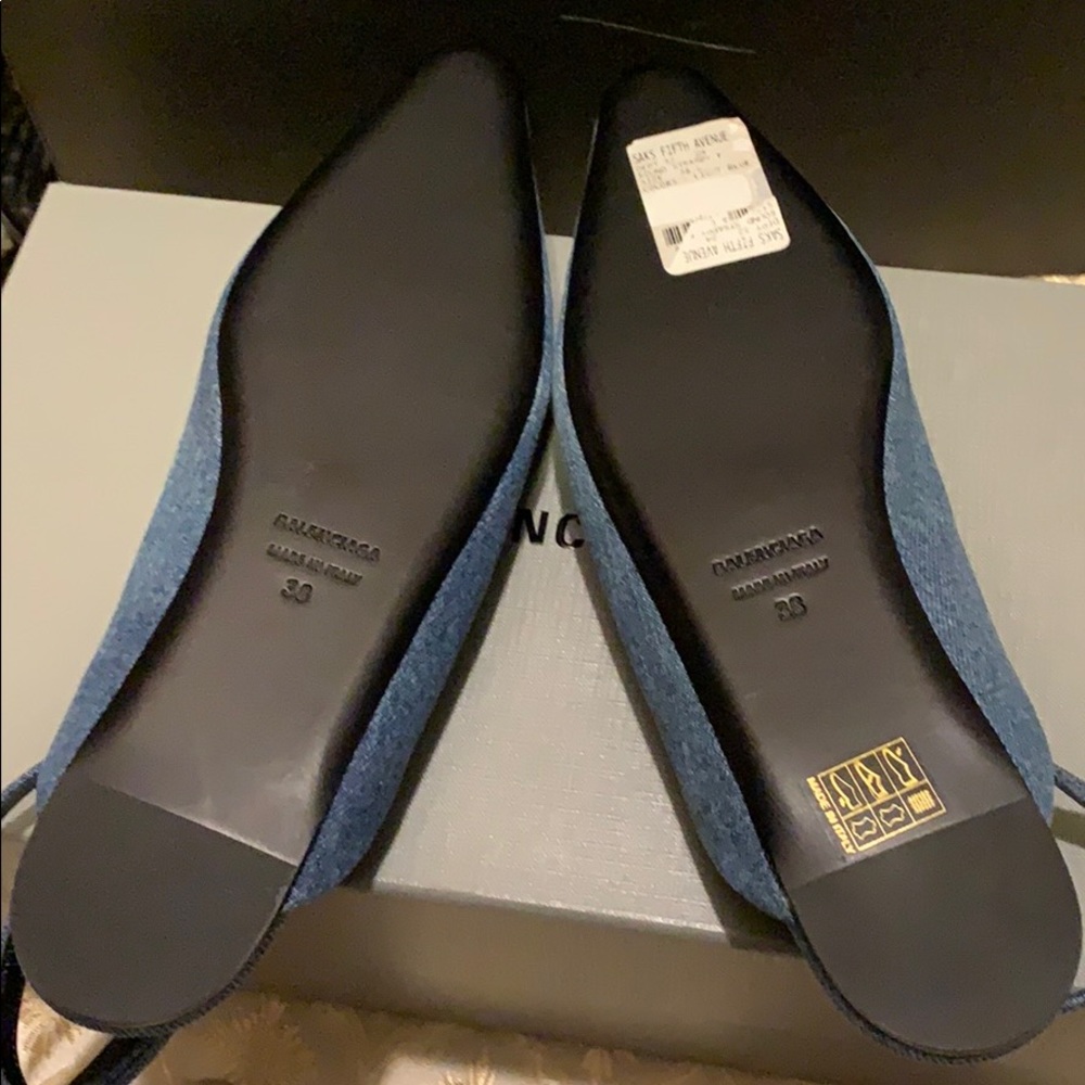 Balenciaga Ankle strap denim flats - Picture 3 of 4